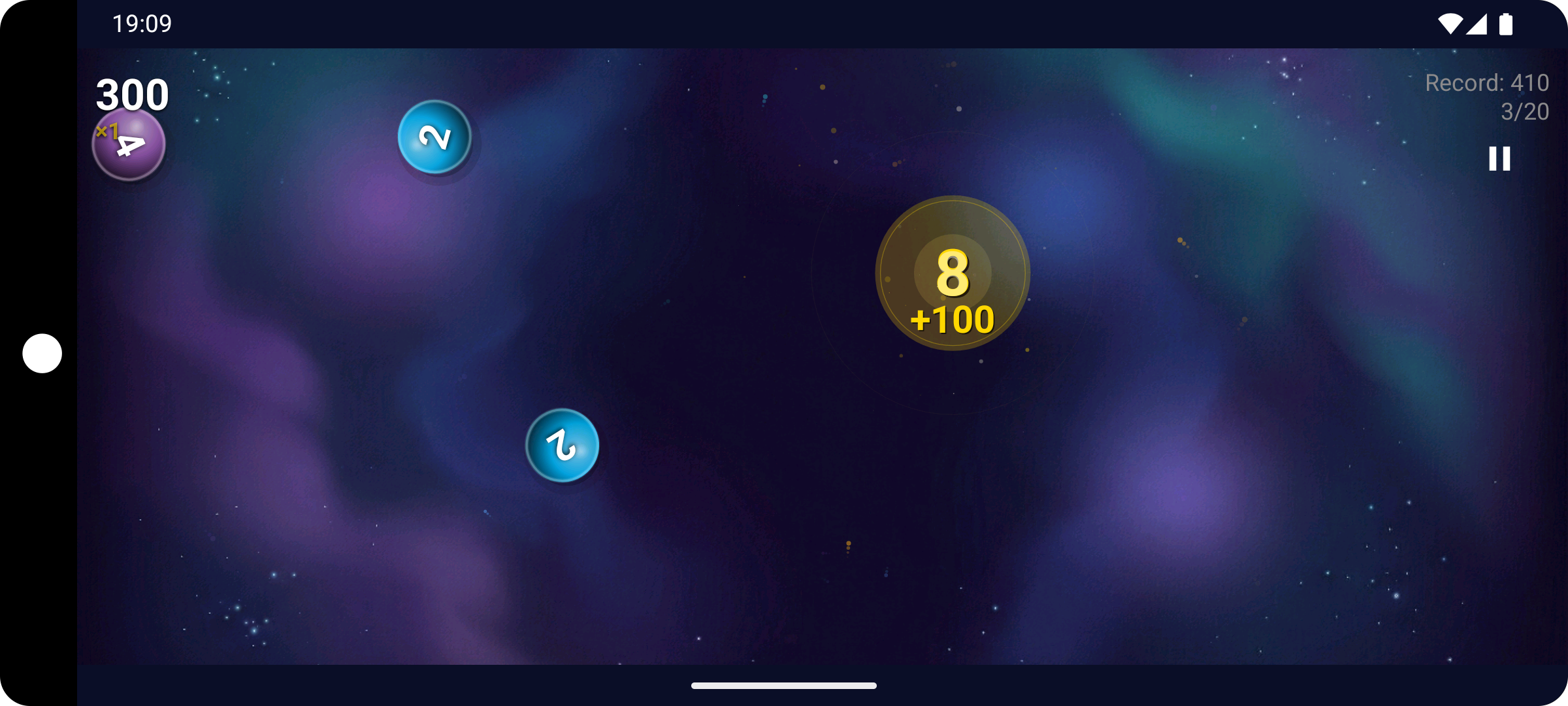 Completamento sequenza in Mega 8 con bonus +100 punti